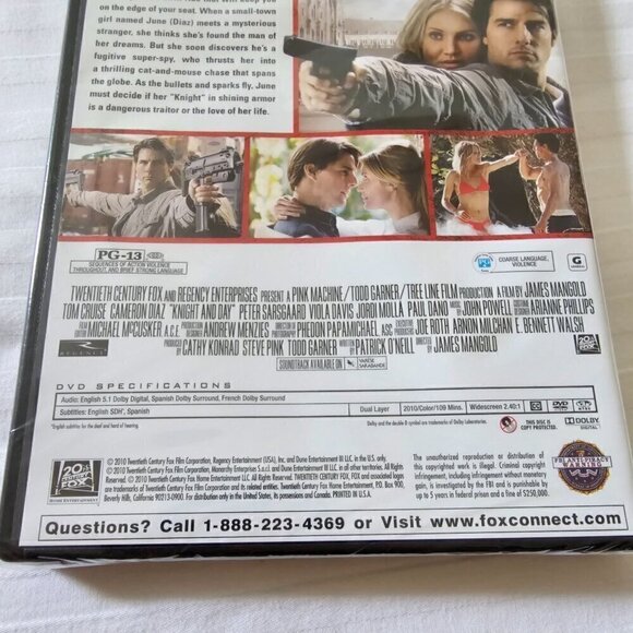 Knight And Day DVD Tom Cruise & Cameron Diaz Action Comedy Movie PG-13 - Picture 4 of 9